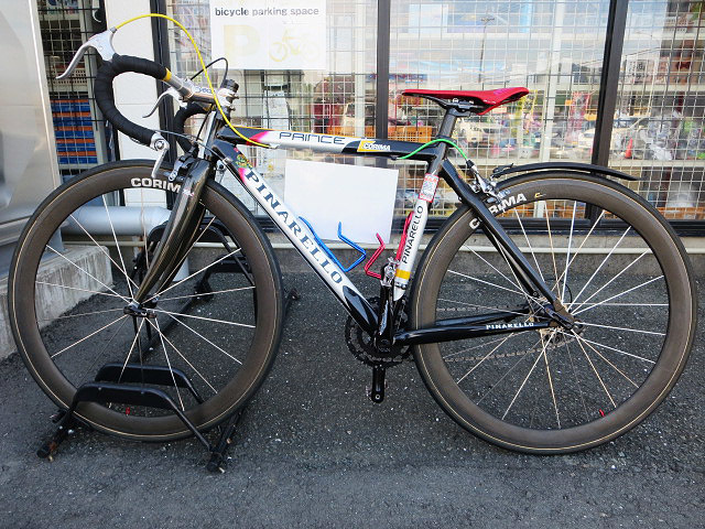 S2305 店頭引取 ご自身で手配＆支払いで発送可 中古 PINARELLO PRINCE CORIMA 48cm 20段 ブラック ピナレロ プリンス エーワン豊橋本店_画像2