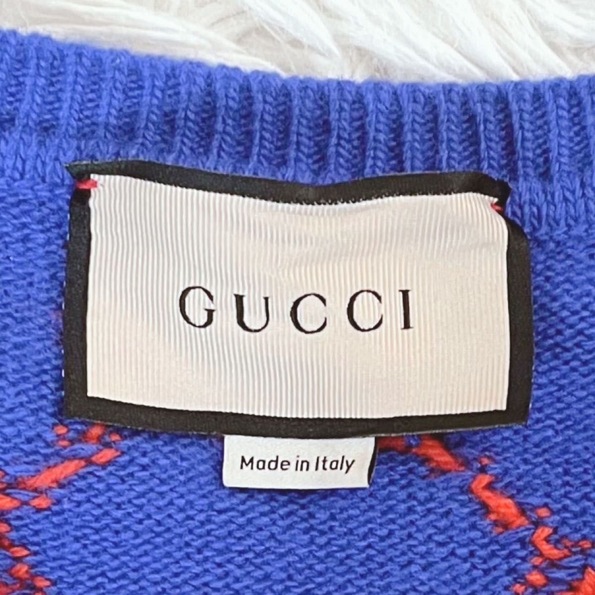 未使用級】グッチ GUCCI 22ssモデル 現行 ニット セーター GG柄 未使用級】グッチ GUCCI 22ssモデル 現行 ニット セーター GG柄