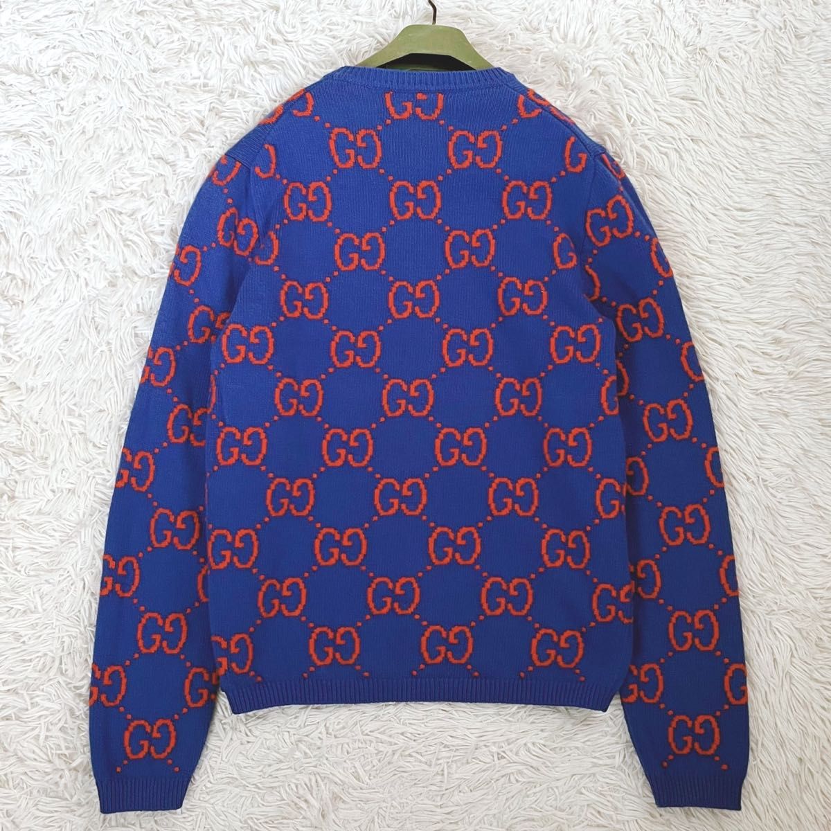 未使用級】グッチ GUCCI 22ssモデル 現行 ニット セーター GG柄 未使用級】グッチ GUCCI 22ssモデル 現行 ニット セーター GG柄