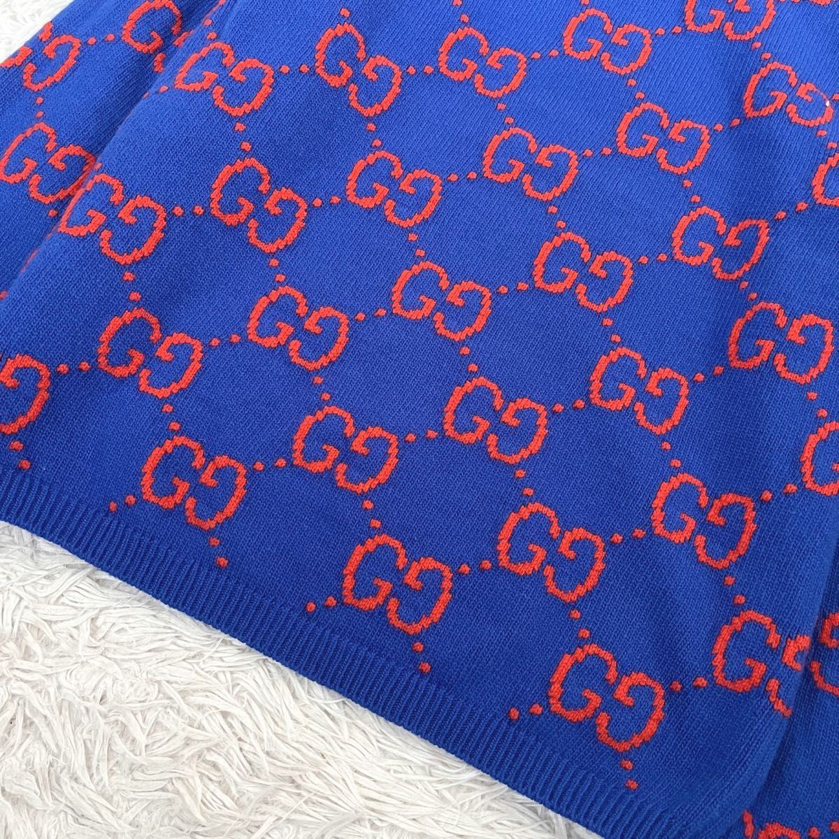 未使用級】グッチ GUCCI 22ssモデル 現行 ニット セーター GG柄 未使用級】グッチ GUCCI 22ssモデル 現行 ニット セーター GG柄