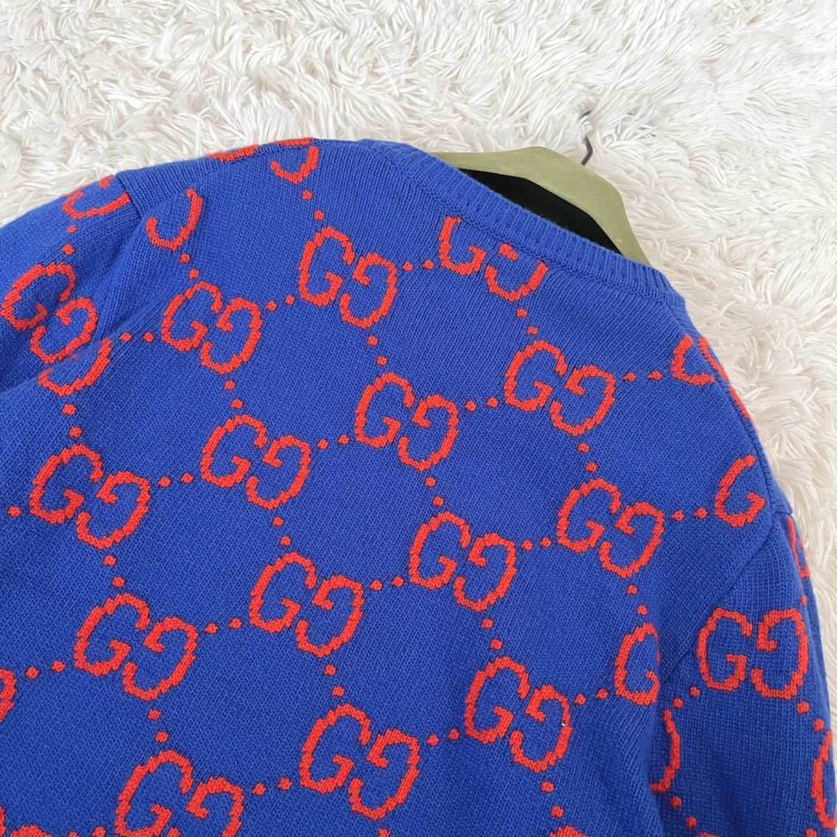 未使用級】グッチ GUCCI 22ssモデル 現行 ニット セーター GG柄 未使用級】グッチ GUCCI 22ssモデル 現行 ニット セーター GG柄