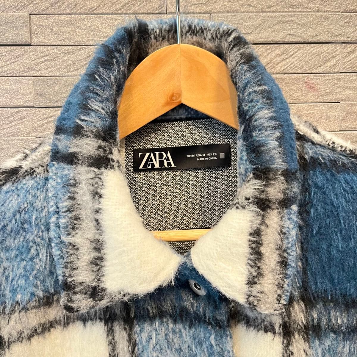 ザラ ZARA チェック シャギー・ボア ジャケット ブルゾン 上着 ザラ ZARA チェック シャギー・ボア ジャケット ブルゾン 上着