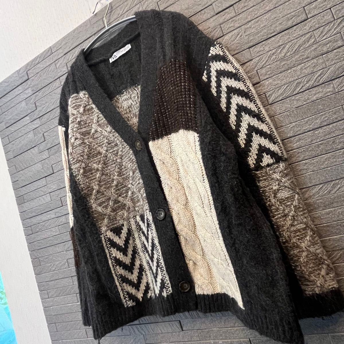 ザラ ZARA レディース パッチワーク風 セーター・ニット ザラ ZARA レディース パッチワーク風 セーター・ニット