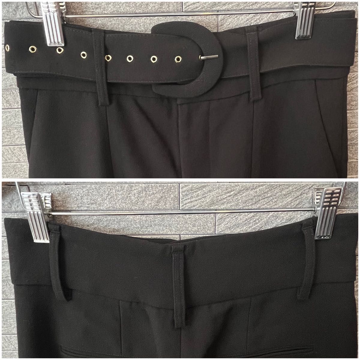 ザラ・ZARA レディース 布張り ベルト付きパンツ スラックス ザラ・ZARA レディース 布張り ベルト付きパンツ スラックス