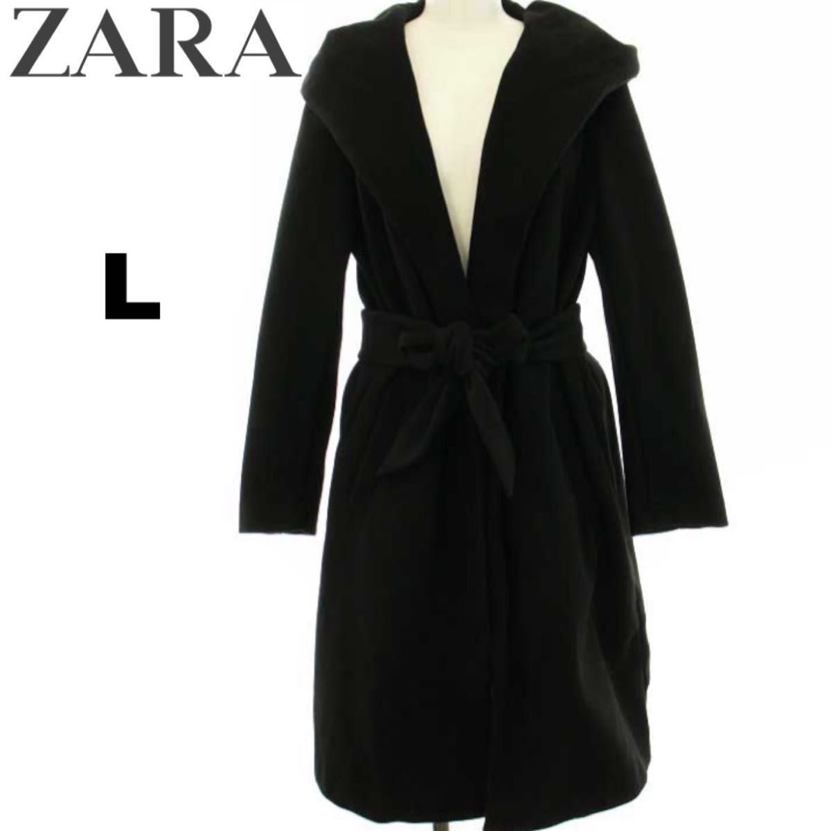 ザラ ZARA ガウンコート ロングコート ベルト付き・フード付き ザラ ZARA ガウンコート ロングコート ベルト付き・フード付き