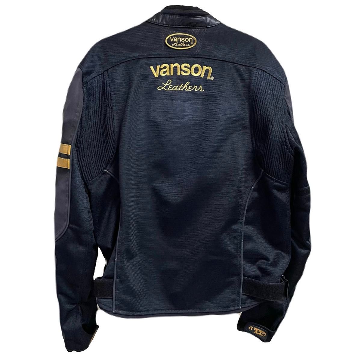 VANSON メッシュライダースジャケット ロゴ刺繍 ストレッチ VANSON メッシュライダースジャケット ロゴ刺繍 ストレッチ