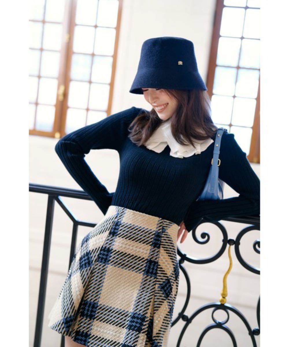 SNIDEL スナイデル ロービングチェックミニスカート IVR size0 SNIDEL スナイデル ロービングチェックミニスカート IVR size0