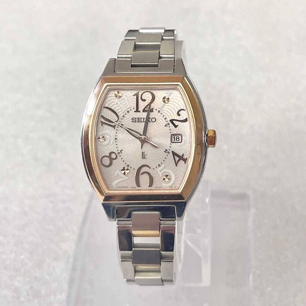 稼働 良品 SEIKO lk トノー 電波時計 レディース ピンクゴールド 稼働 良品 SEIKO lk トノー 電波時計 レディース ピンクゴールド