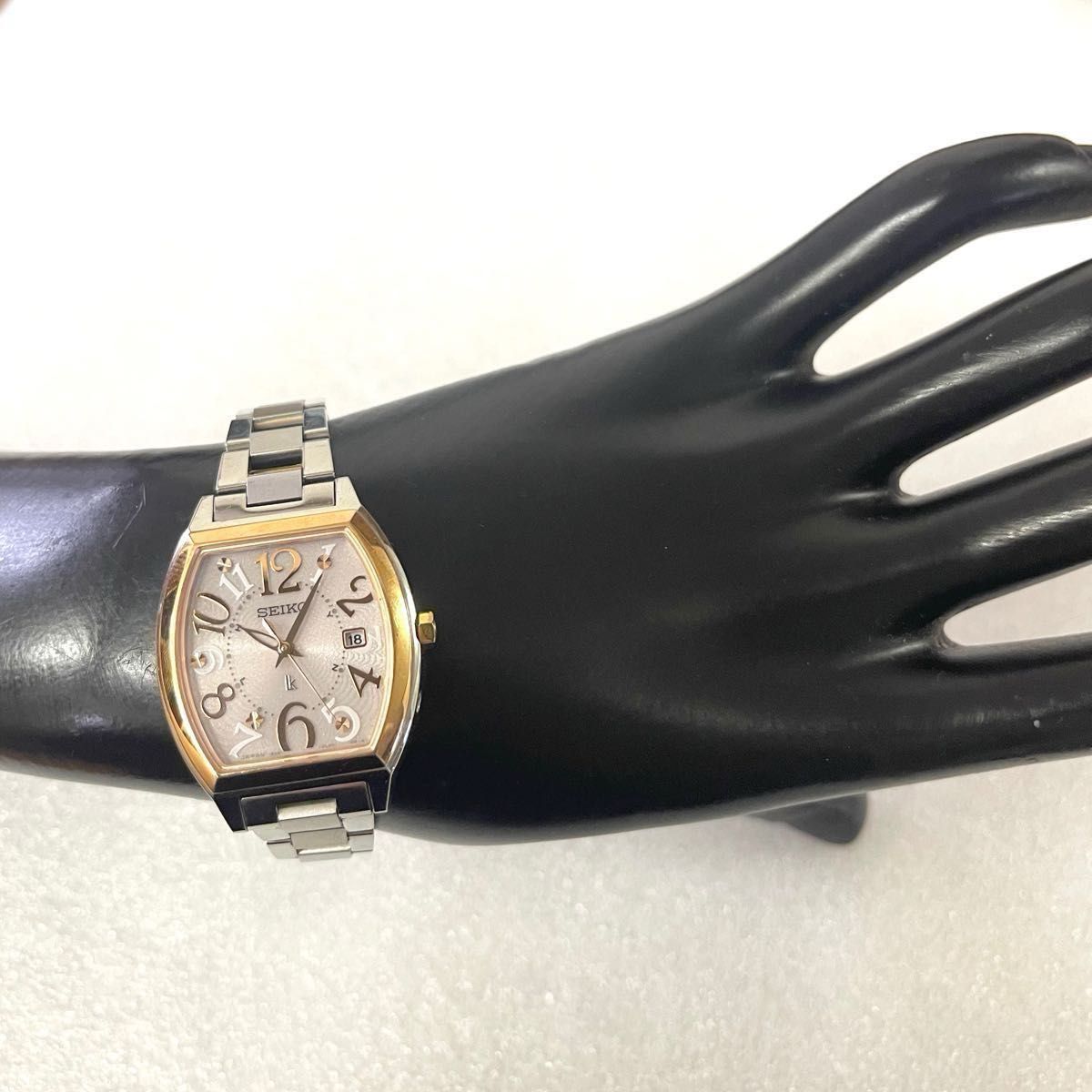 稼働 良品 SEIKO lk トノー 電波時計 レディース ピンクゴールド 稼働 良品 SEIKO lk トノー 電波時計 レディース ピンクゴールド