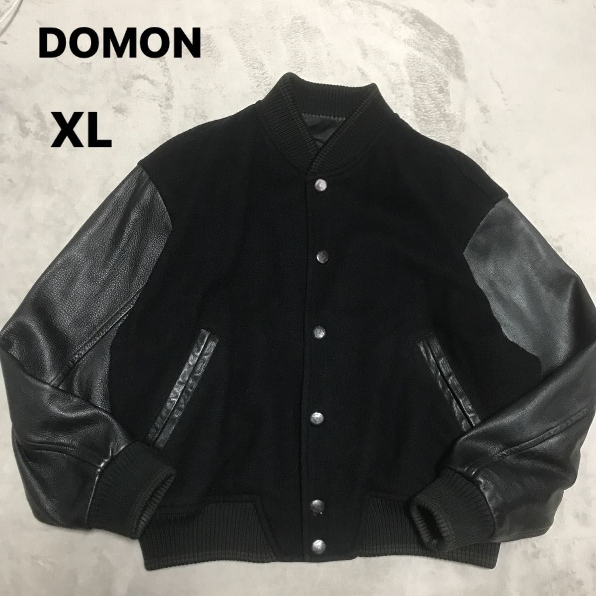 90s DOMON ヴィンテージ スタジャン レザー×ウール 牛革 90s DOMON ヴィンテージ スタジャン レザー×ウール 牛革
