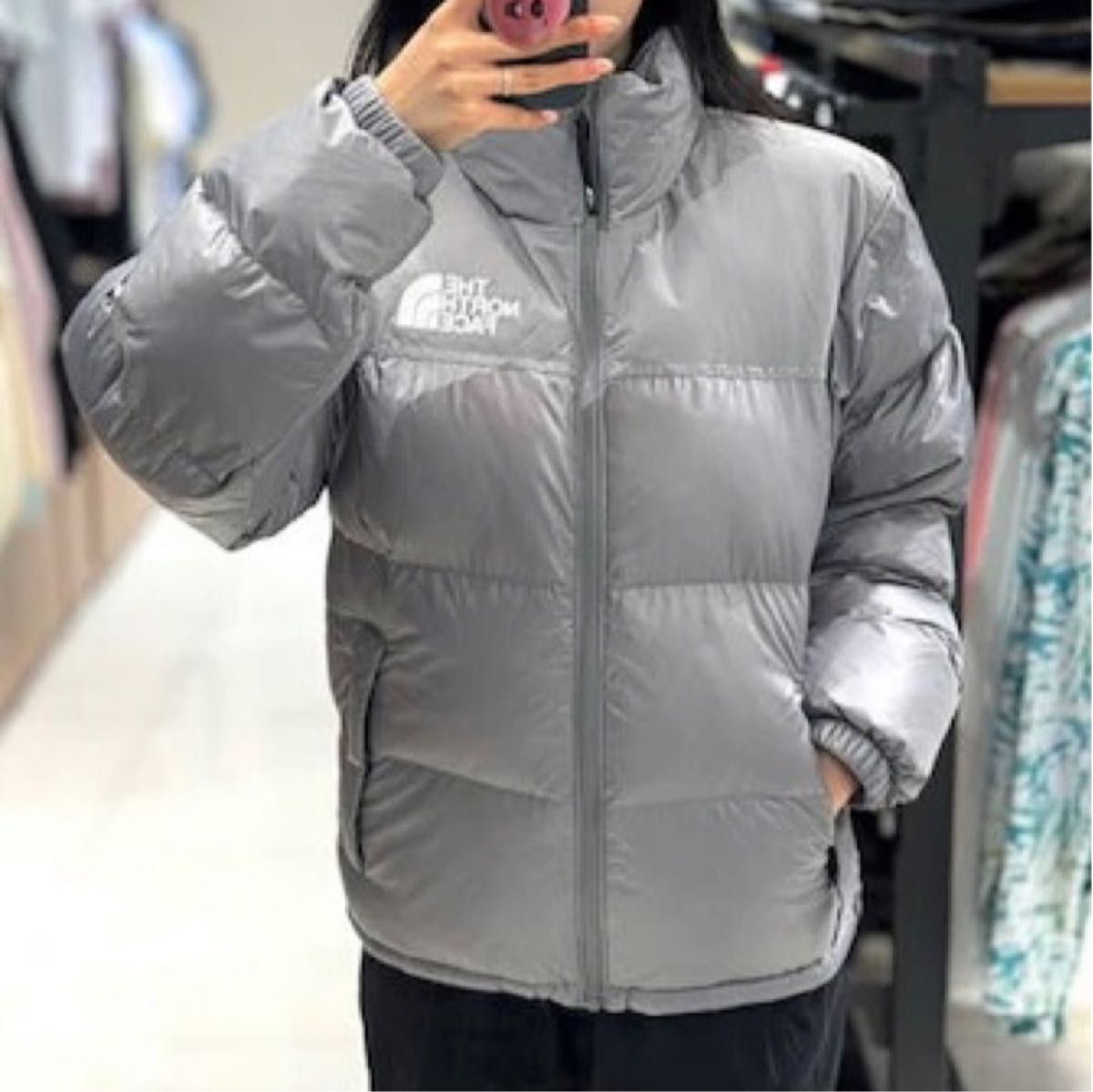 送料無料 通販 NUPTSE FACE NORTH 韓国限定】THE ヌプシ S|Yahoo グレー Sサイズ以下