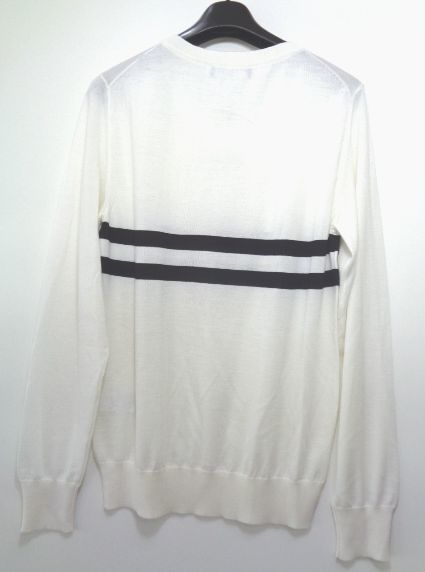  men's Dolce & Gabbana cashmere sweater white border 48