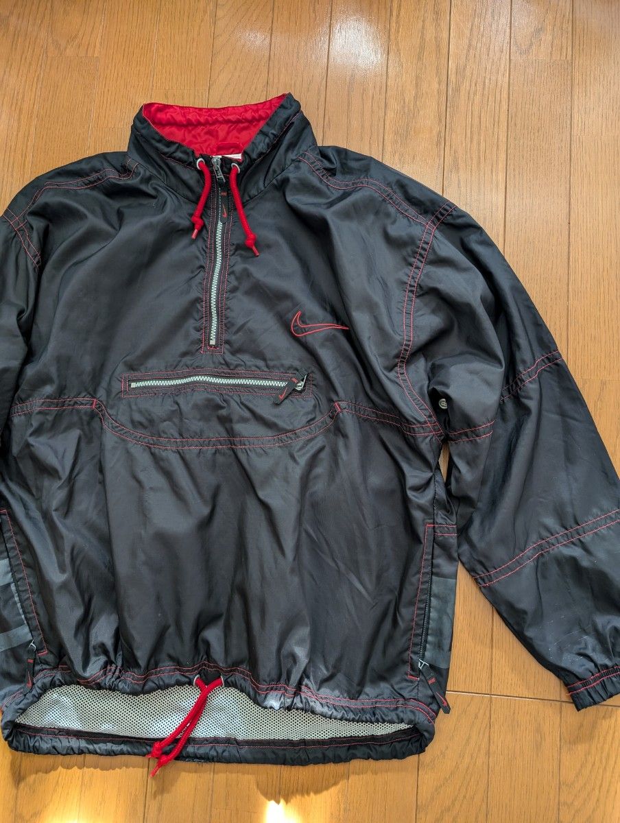 90s NIKE ナイキ ハーフジップ アノラックナイロンジャケット 白 90s NIKE ナイキ ハーフジップ アノラックナイロンジャケット 白
