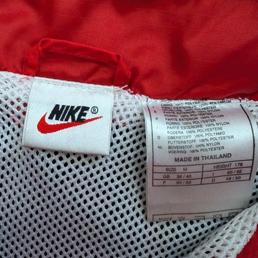 90s NIKE ナイキ ハーフジップ アノラックナイロンジャケット 白 90s NIKE ナイキ ハーフジップ アノラックナイロンジャケット 白