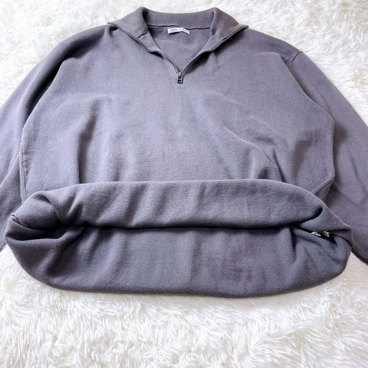 ZARA ザラ タートルネック ハーフジップ ニットセーター XL ZARA ザラ タートルネック ハーフジップ ニットセーター XL