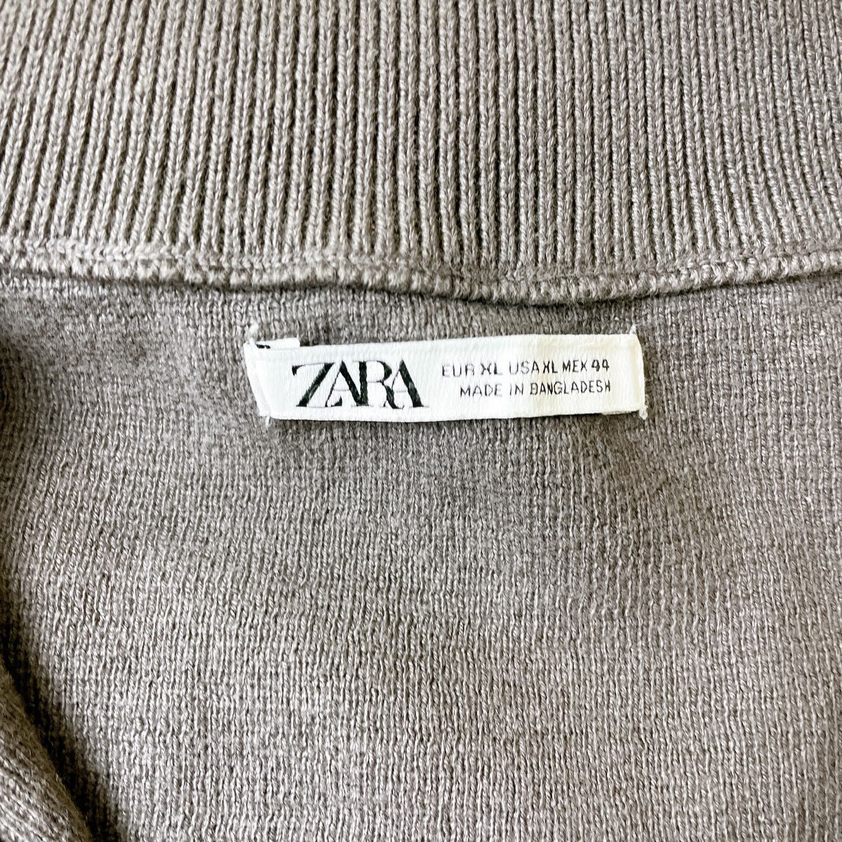 ZARA ザラ タートルネック ハーフジップ ニットセーター XL ZARA ザラ タートルネック ハーフジップ ニットセーター XL