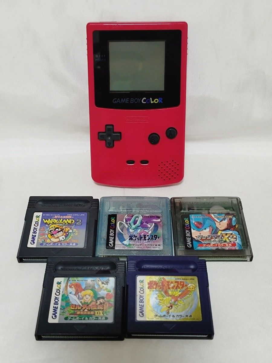 任天堂 ゲームボーイカラー(red)+ソフト5本|Yahoo!フリマ 任天堂 ゲームボーイカラー(red)+ソフト5本|Yahoo!フリマ