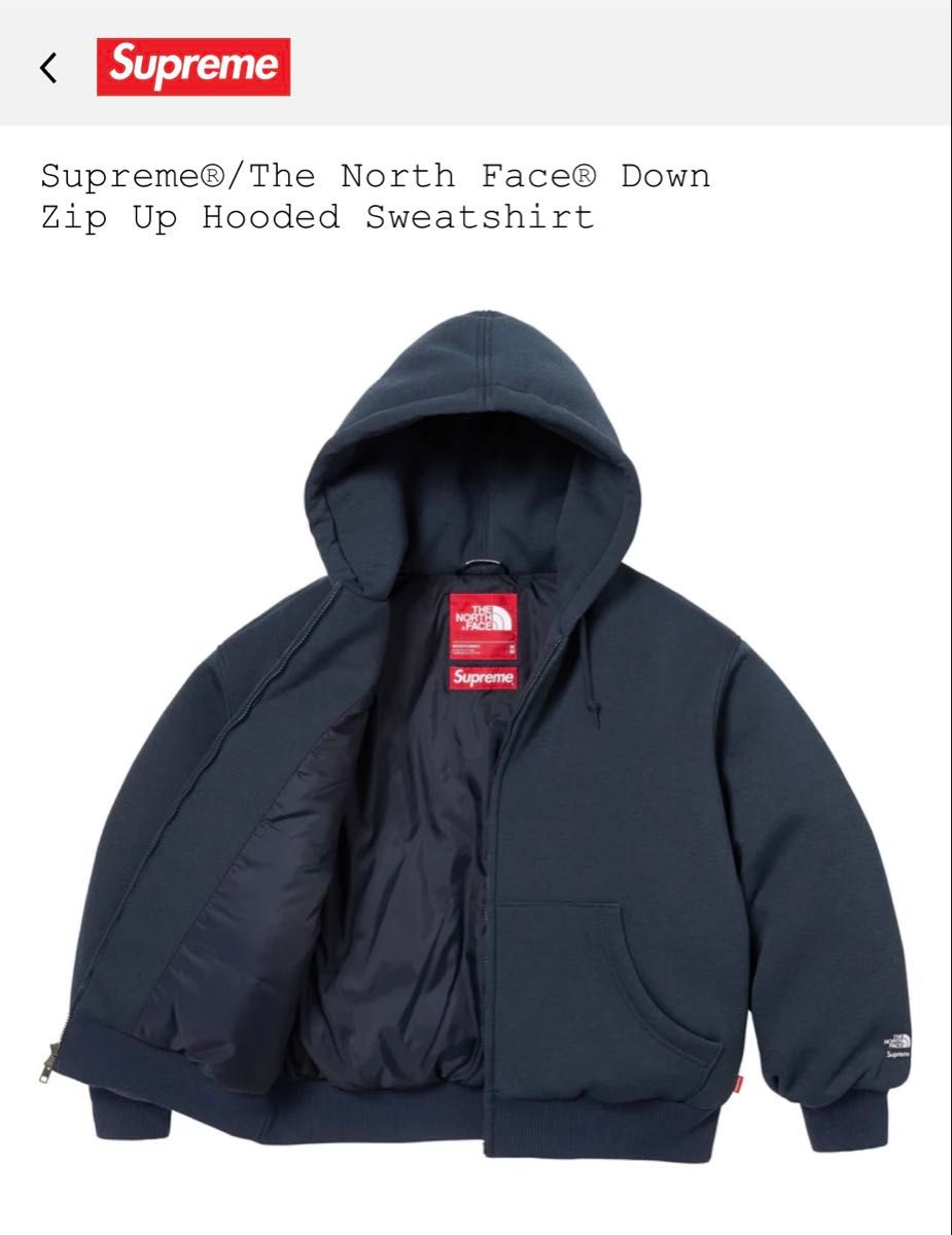 Supreme The North Face Down Zip Up Hooded Sweatshirt Lサイズ Supreme The North Face Down Zip Up Hooded Sweatshirt Lサイズ