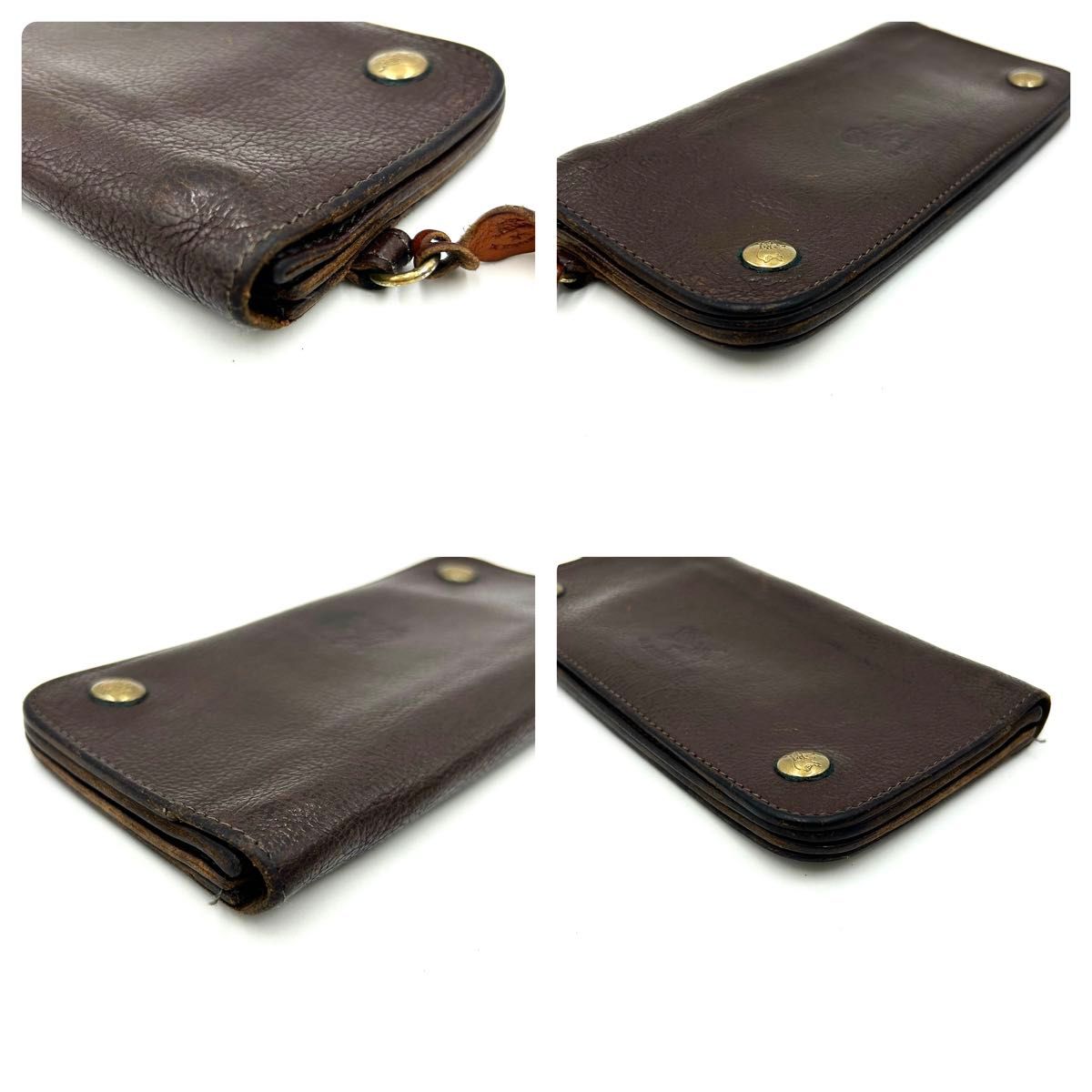 IL BISONTE イルビゾンテ 長財布 ウォレット レザー ヌメ革 二 IL BISONTE イルビゾンテ 長財布 ウォレット レザー ヌメ革 二