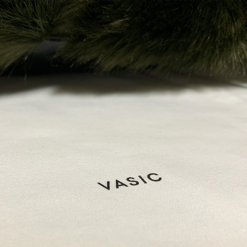 未使用 VASIC ファー×レザー 2WAY トートバッグ GIGI ショルダーバッグ ハンドバッグ VC-4011-081 カーキ 黒 ヴァジック_画像10