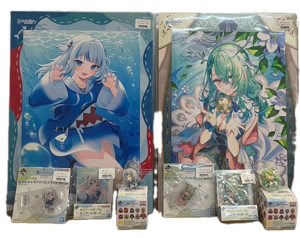 一番くじ ホロライブ vol.5 ちょこのっこ ビジュアルボード 他 コンプリートセット がうる・ぐら その他7種 28点