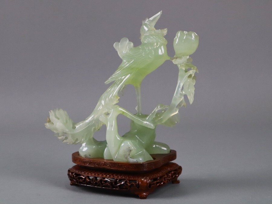 中国 翡翠 玉石 彫刻 花鳥彫 置物 飾物 置物 細密 細工 古美術品 中国 翡翠 玉石 彫刻 花鳥彫 置物 飾物 置物 細密 細工 古美術品