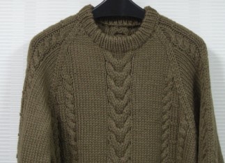  new goods hand-knitted Land! Alain pattern men's sweater [L~LL] 049