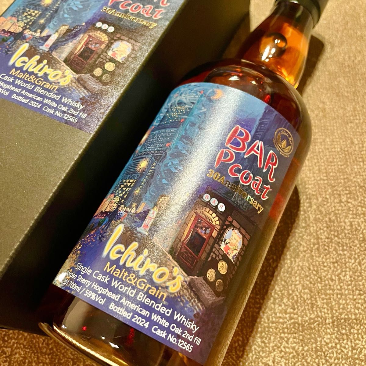限定品 イチローズモルト 30周年記念ボトル コラボ BAR Pcoat 限定品 イチローズモルト 30周年記念ボトル コラボ BAR Pcoat