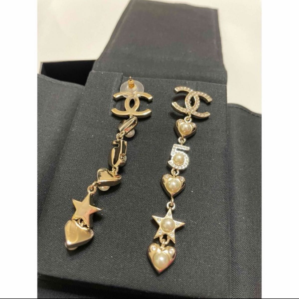 CHANEL シャネル ピアス ゴールド ハート 5 コメット 星 スター CHANEL シャネル ピアス ゴールド ハート 5 コメット 星 スター