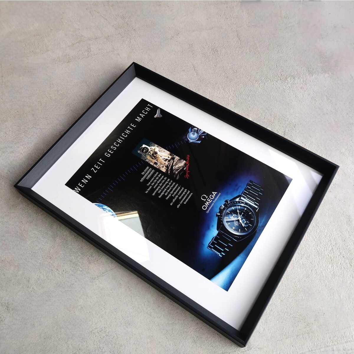 OMEGA Omega 1990 год Speedmaster moon часы NASA месяц Apollo Германия Vintage реклама рамка товар редкость коллекция постер редкостный 