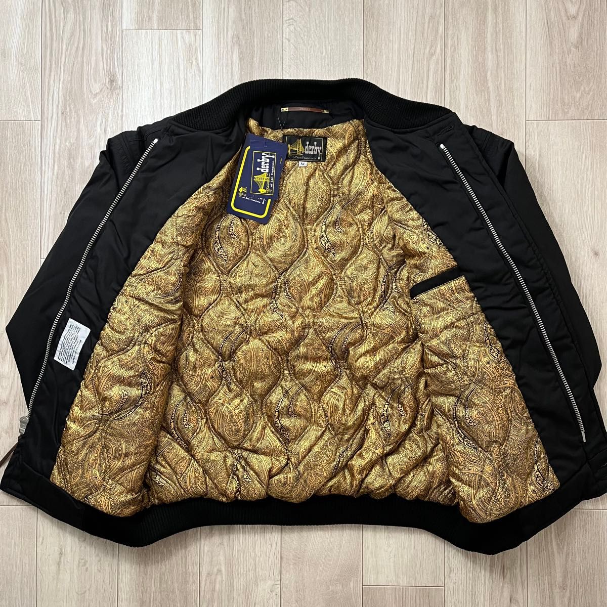 Derby of San Francisco ダービージャケット 黒×金 XL - ブルゾン Derby of San Francisco ダービージャケット 黒×金 XL - ブルゾン