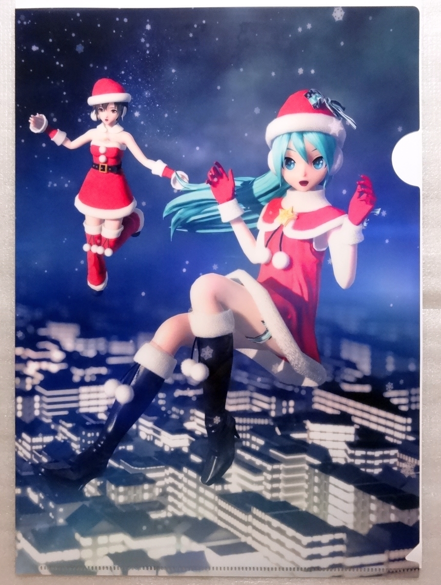 ◆ ボーカロイド 初音ミク クリスマス サンタクロース クリアファイル イラスト ◆_画像1