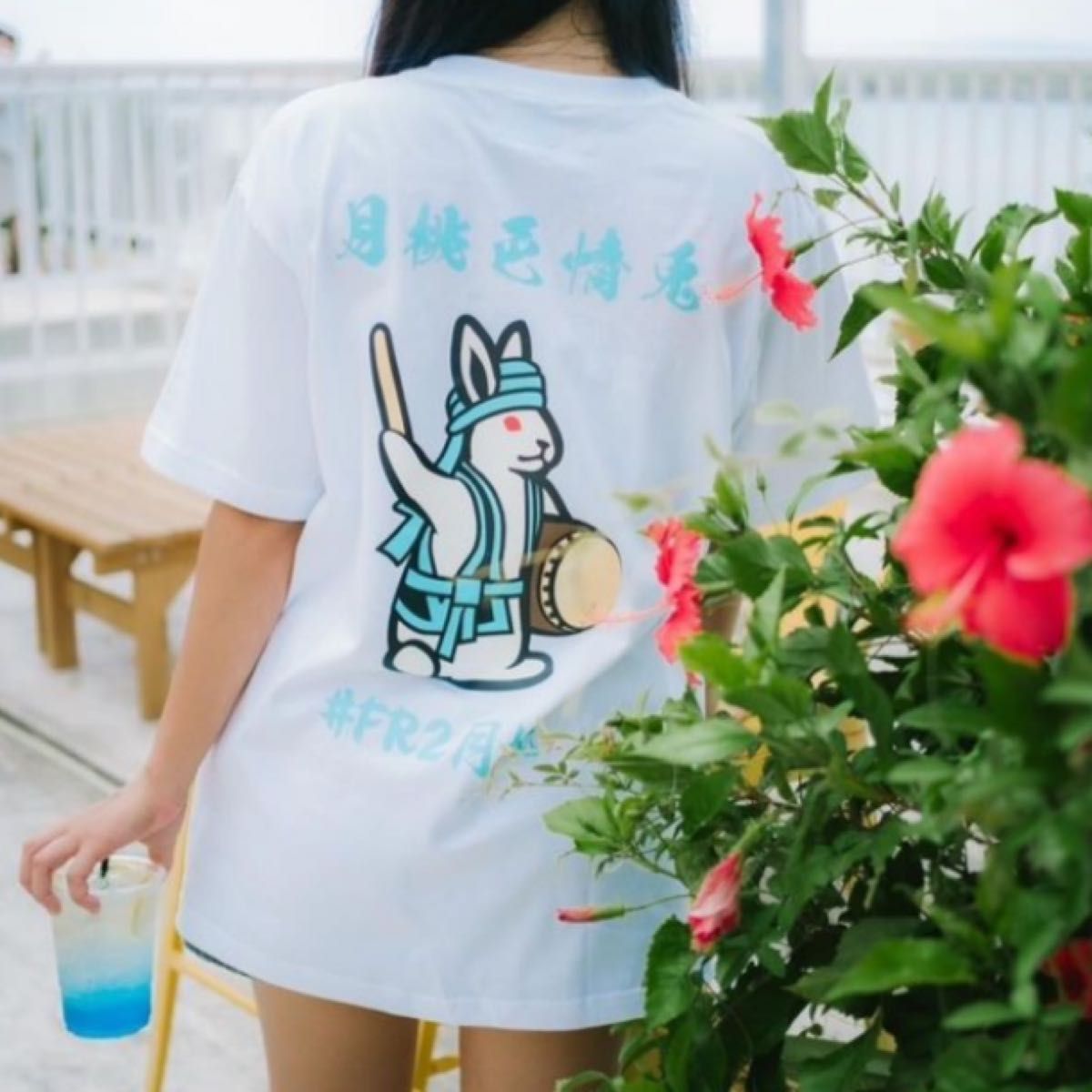 沖縄限定 FR2月桃 沖縄エイサー Tシャツ ホワイト Lサイズ fr2 沖縄限定 FR2月桃 沖縄エイサー Tシャツ ホワイト Lサイズ fr2