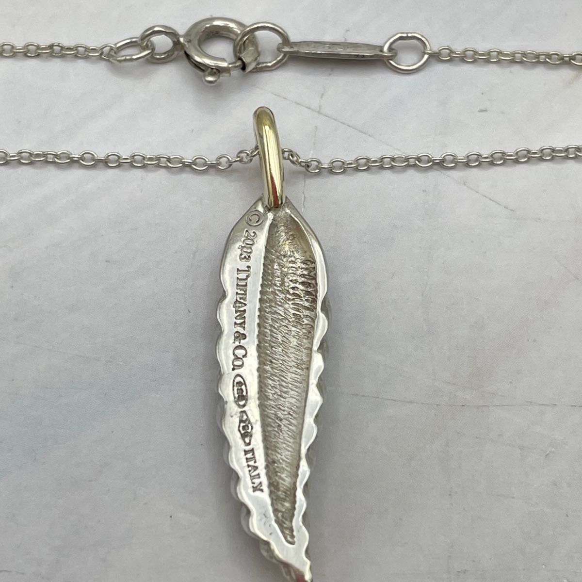 TIFFANY & CO ティファニー フェザー 羽 AG925 K18 750 YGコンビ TIFFANY & CO ティファニー フェザー 羽 AG925 K18 750 YGコンビ