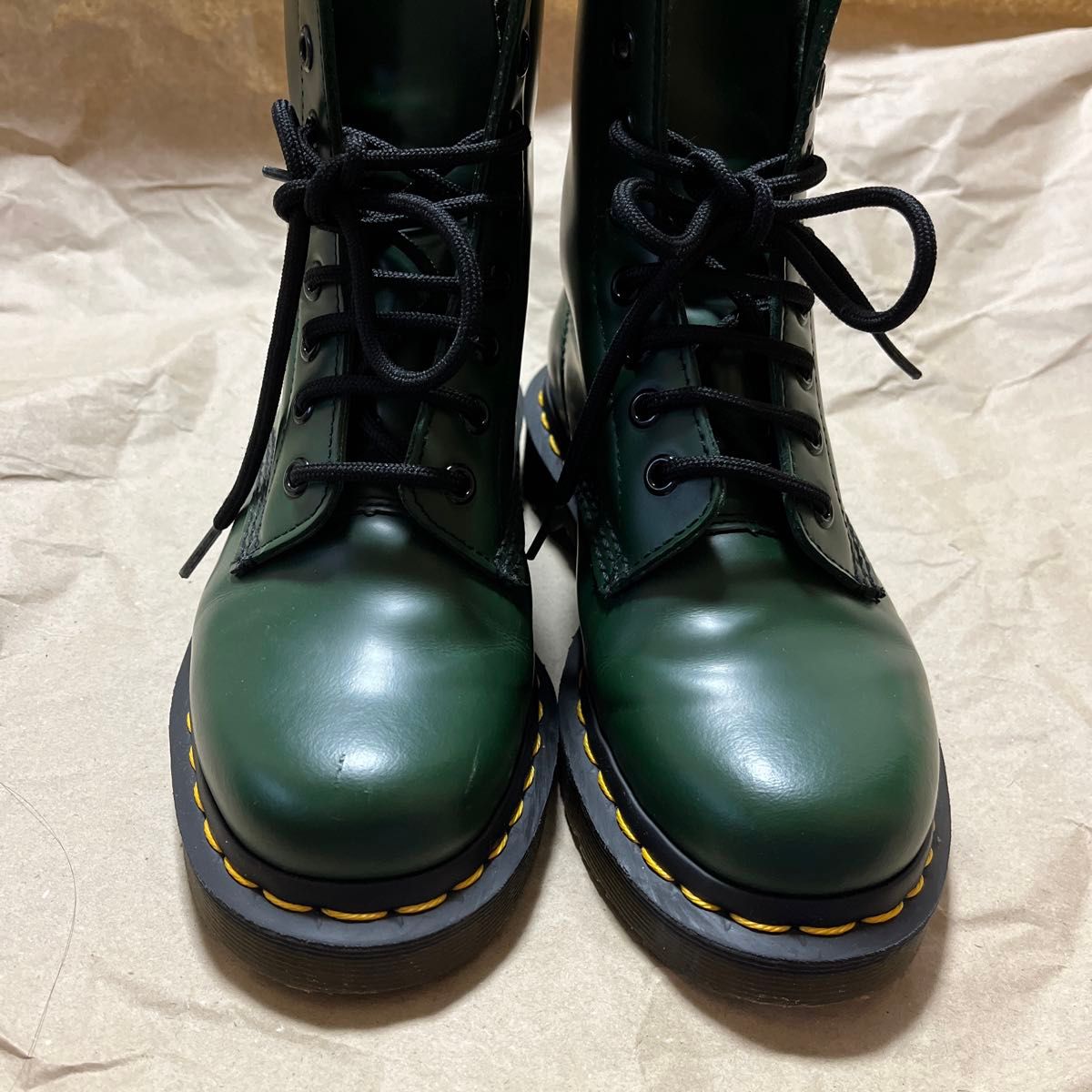 Dr Martens】ドクターマーチン 8ホール ブーツ 緑 グリーン UK3 Dr Martens】ドクターマーチン 8ホール ブーツ 緑 グリーン UK3