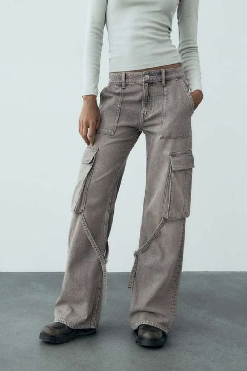 ZARA MID-RISE TRF カーゴ デニムパンツ|Yahoo!フリマ(旧 ZARA MID-RISE TRF カーゴ デニムパンツ|Yahoo!フリマ(旧