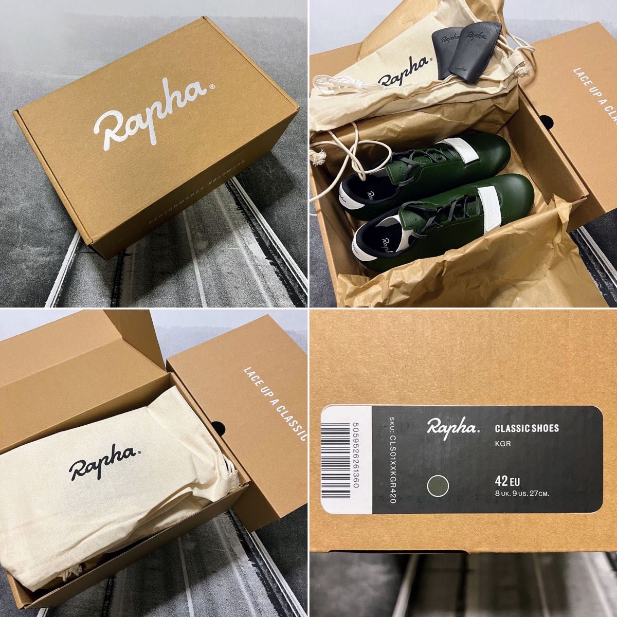 新品 Rapha クラシック シューズ ディープオリーブグリーン 新品 Rapha クラシック シューズ ディープオリーブグリーン