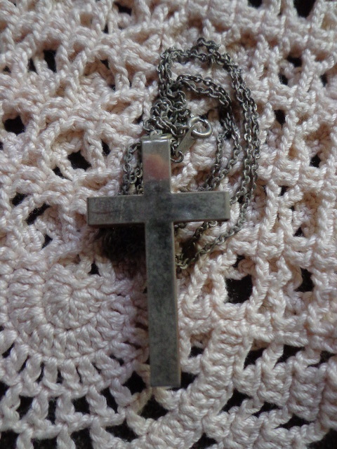 France Antique Jesus Wood Cross Necklace ◆ フランス アンティーク ウッドクロス ジーザス ネックレス #099_画像3