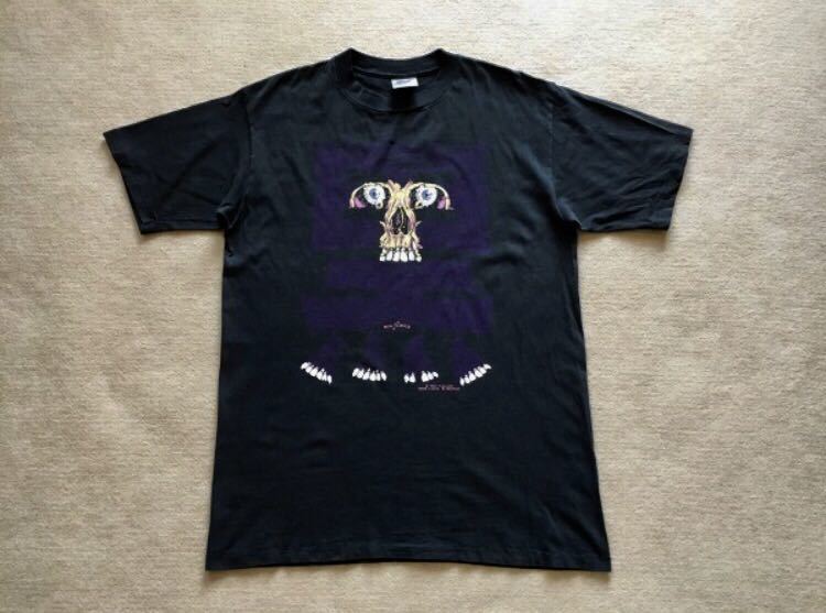  rare USA made 90s Vintage pushead Kuro T-shirt Pas head zorlac powell black line kuro band ske-ta-80smo ski to head XL