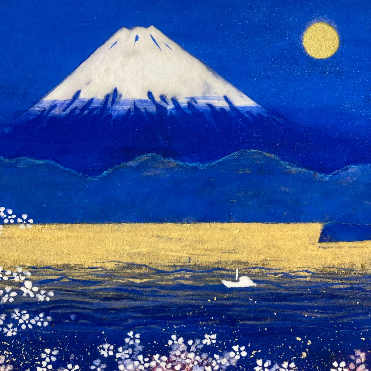 未使用品】平松礼二「さくら富士」ジクレー 直筆サイン 印章有り 未使用品】平松礼二「さくら富士」ジクレー 直筆サイン 印章有り