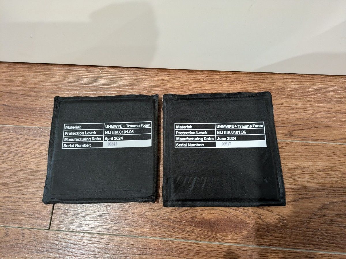 Raptor Tactical サイドプレート 実物 NIJ3A ソフト Raptor Tactical サイドプレート 実物 6インチ×6インチ NIJ3A