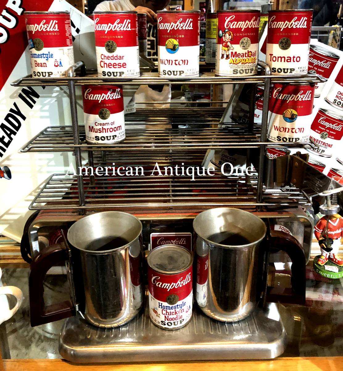  spring day off prompt decision SALE!! USA VINTAGE RARE can bell soup can 8 piece attaching not for sale large 47cm manufacture set Vintage 