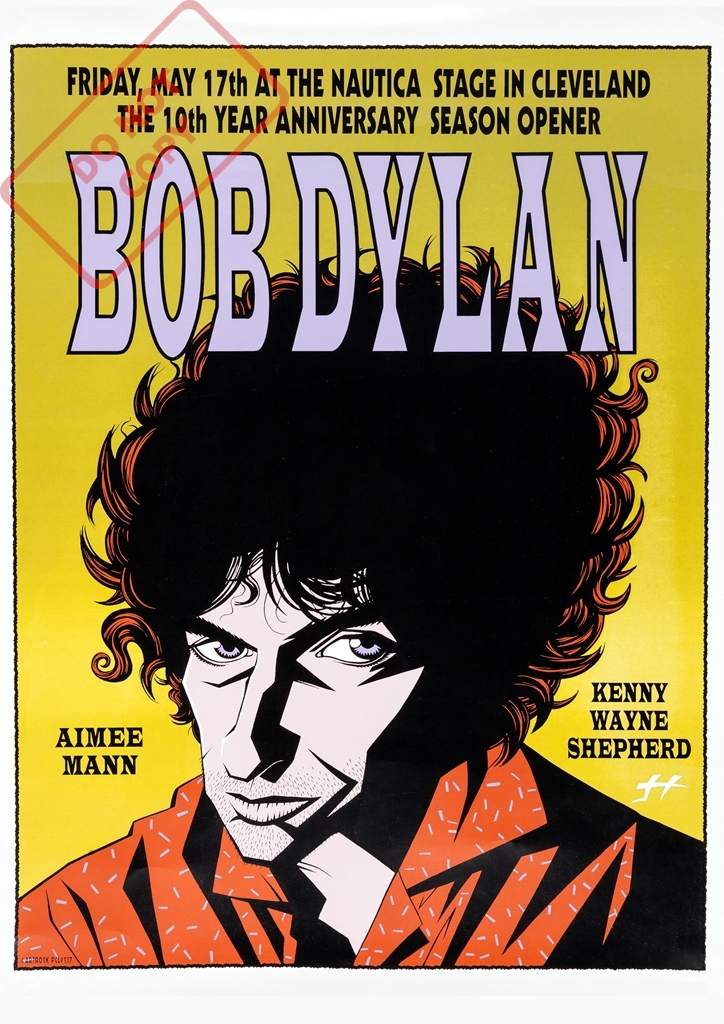  постер *Bob Dylan( Bob *ti Ran ) 1996 Cleveland ..*ke колено * way n*shepa-do/Kenny Wayne Shepherd