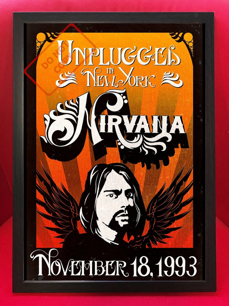 ★Poster Nirvana 1993 MTV Unplugged New York Rare Poster Курт Кобейн★
