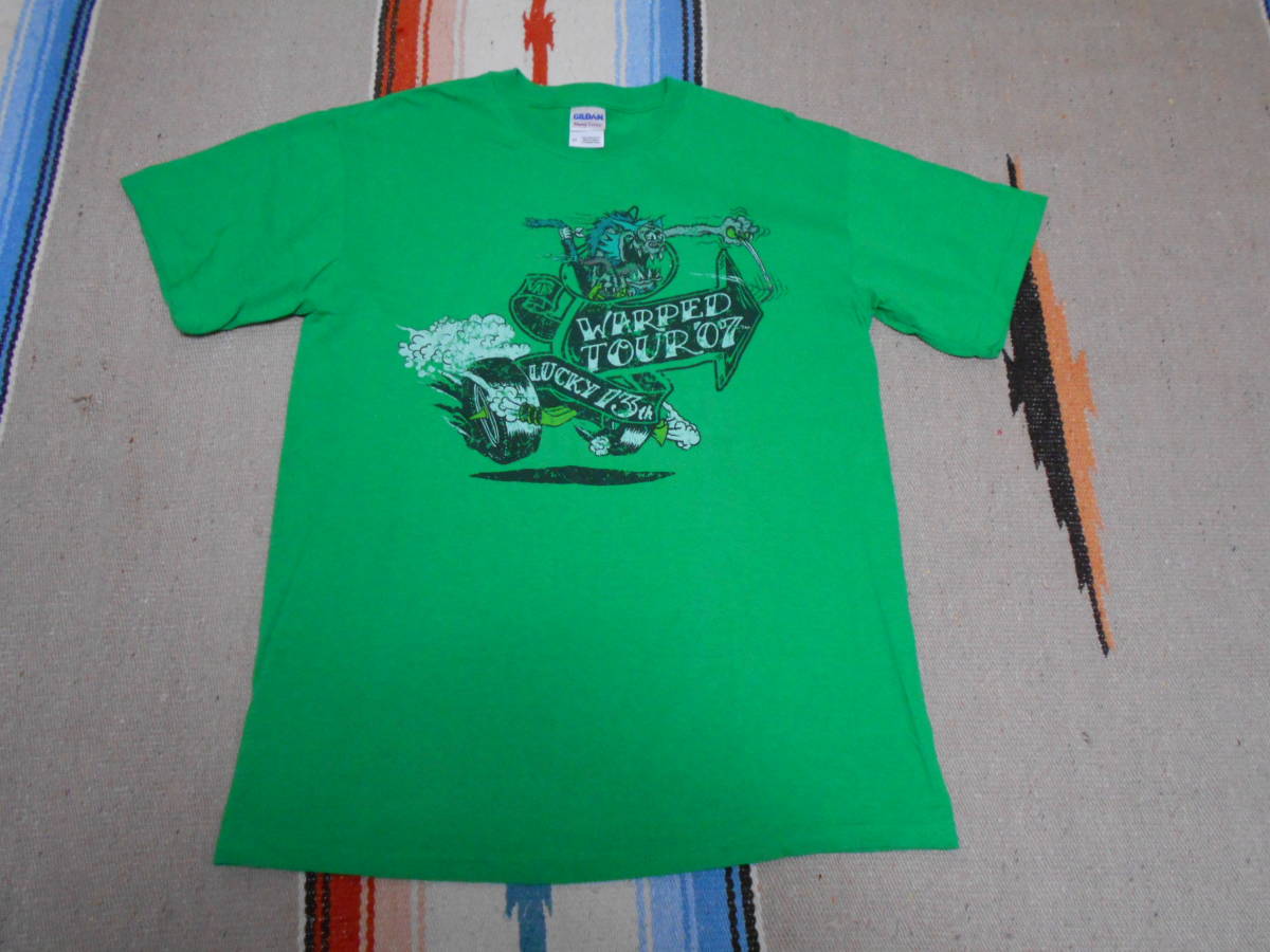 ２００７年製 VANS WARPED TOUR Tシャツオールドスケート オールドサーフ スケートボード OLDSCHOOL SKATEBOARD HOTROD PUNK ROCK BMX_画像2