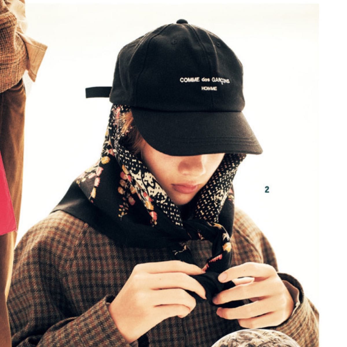 COMME des GARCONS CAP コムデギャルソンオム ロゴ キャップ COMME des GARCONS CAP コムデギャルソンオム ロゴ キャップ