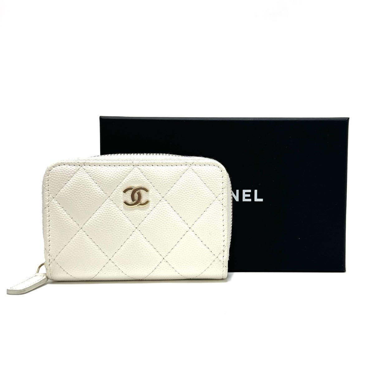 CHANEL ミニ財布 マトラッセ コインケース付 シャネル コインケース 小銭入れ ミニウォレット コンパクト