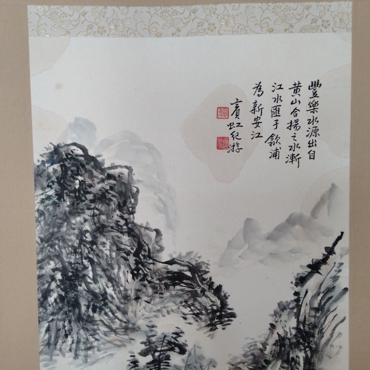 中国絵画 山水画掛軸 中国骨董【山水画名作】画面サイズ縦約84 中国絵画 山水画掛軸 中国骨董【山水画名作】画面サイズ縦約84