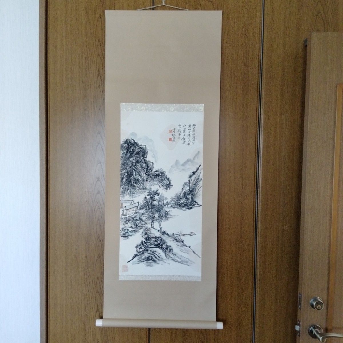 中国絵画 山水画掛軸 中国骨董【山水画名作】画面サイズ縦約84 中国絵画 山水画掛軸 中国骨董【山水画名作】画面サイズ縦約84