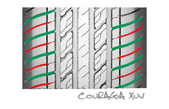 残2本 在庫処分 2016年製 フェデラルタイヤ 新品 正規品 法人名宛送料無料 FEDERAL COURAGIA XUV 235/55R17 個人名宛送料別_画像8